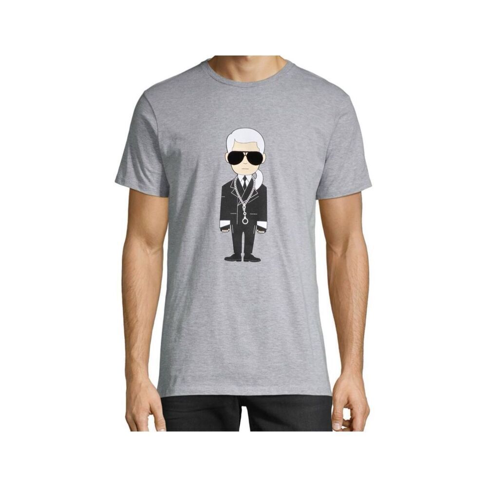 Karl Lagerfeld gray graphic T-shirt size L
